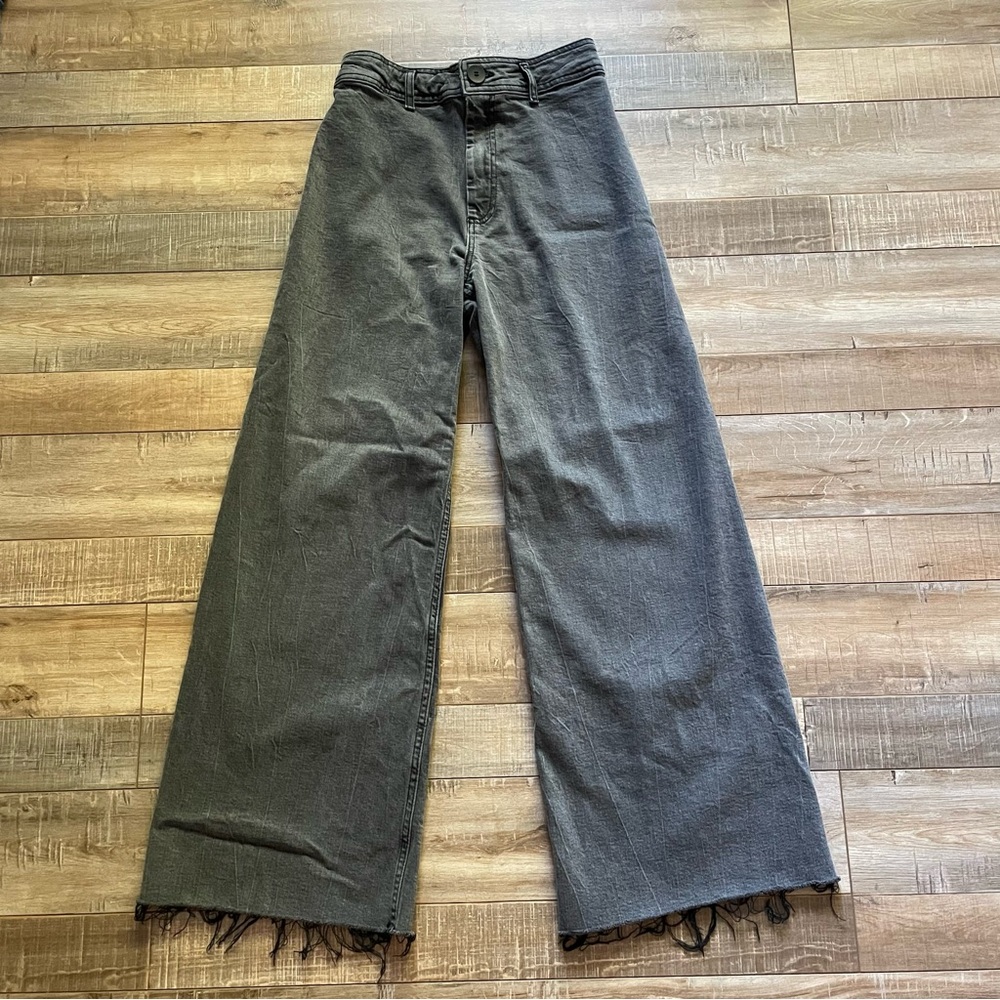 Zara Black Wide Leg Flare Jeans
